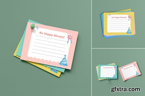 Paper Sticky Notes Planner Mockup Set LELTFXW