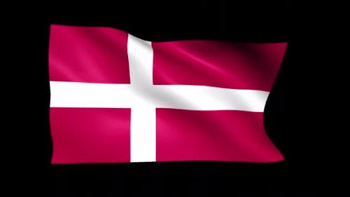 Videohive - Denmark Flag - 48065200 - 48065200