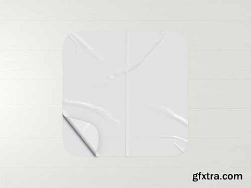 Square Sticker Mockup Set ZHAPXZE