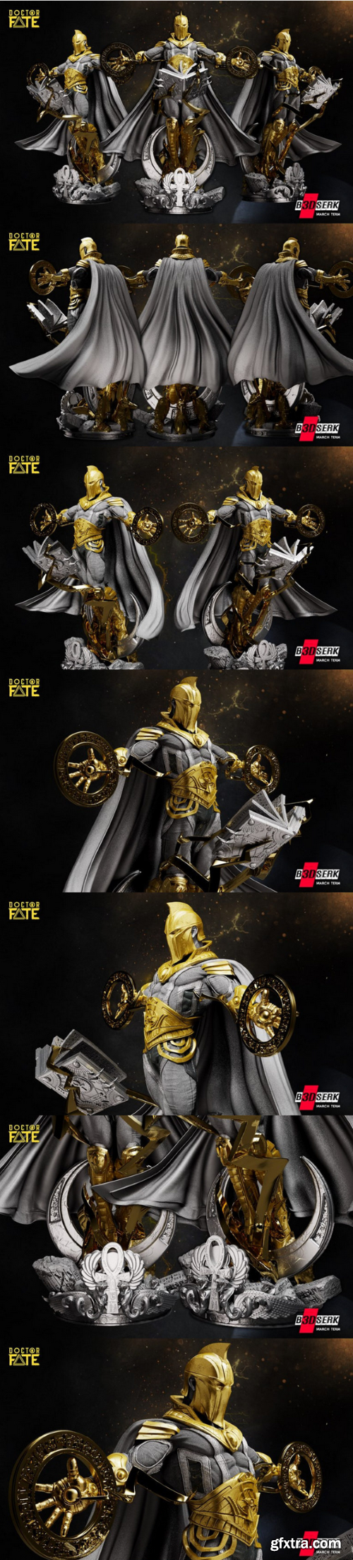 B3DSERK Studios &ndash; Doctor Fate &ndash; DC Comics &ndash; 3D Print Statue