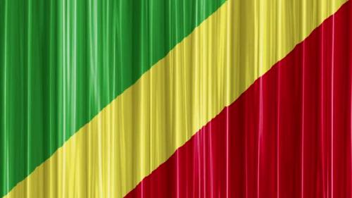 Videohive - Congo Republic Flag Curtain Wave - 48065487 - 48065487