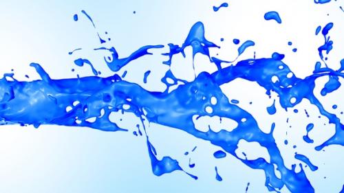 Videohive - Blue Paint Splash V3 - 48065505 - 48065505