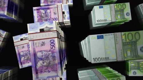 Videohive - Euro and Jamaica Dollar money exchange loop - 48065676 - 48065676
