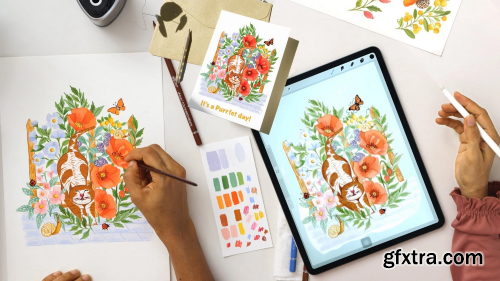 Surface Design for Illustrators: From Paint to Product Using Gouache & Procreate