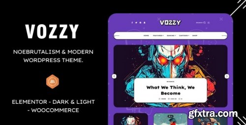 Themeforest - Vozzy - Modern &amp; Neobrutalism WordPress  Theme 25203807 v1.02 - Nulled