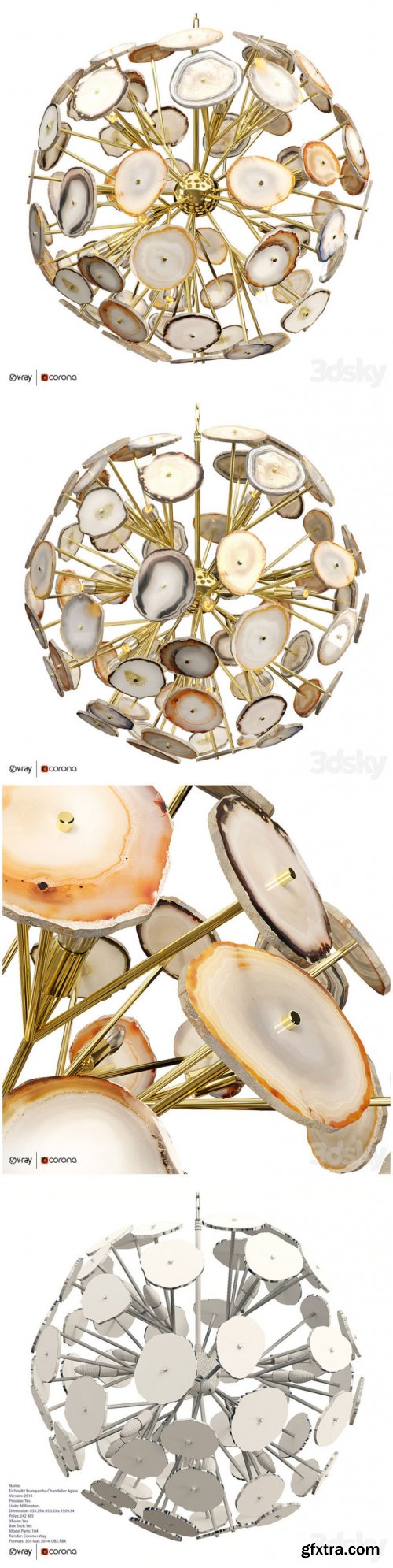 Chandelier Eichholtz Branquinho Chandelier Agate