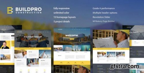 Themeforest - BuildPro - Business, Building &amp; Construction WordPress Theme 19263376 v1.1.5 - Nulled