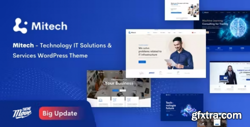 Themeforest - Mitech - Technology IT Solutions &amp; Services WordPress Theme 23629596 v1.9.3 - Nulled