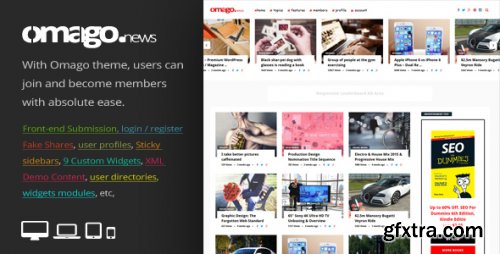 Themeforest - Omago News - User Profile Membership &amp; Content Sharing Theme 20727955 v3.0 - Nulled