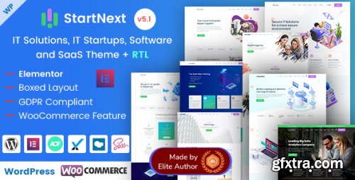 Themeforest - StartNext - IT Startup &amp; Technology Services WordPress Theme 23715707 v5.1 - Nulled