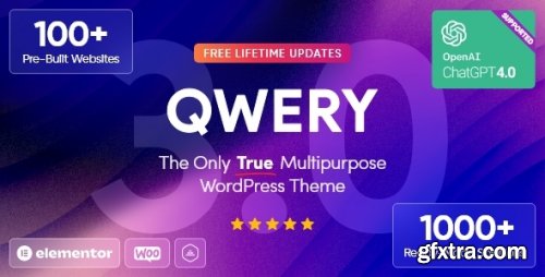 Themeforest - Qwery - Multi-Purpose Business WordPress &amp; WooCommerce Theme + ChatGPT 29678687 v3.0.0 - Nulled