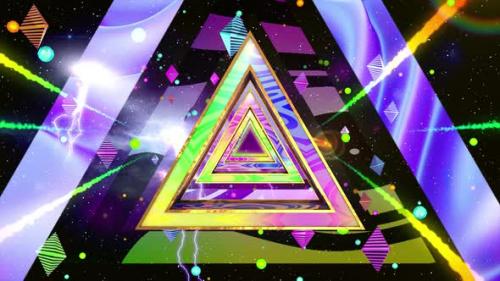 Videohive - Abstract Triangle in Stormy Space - 48068418 - 48068418