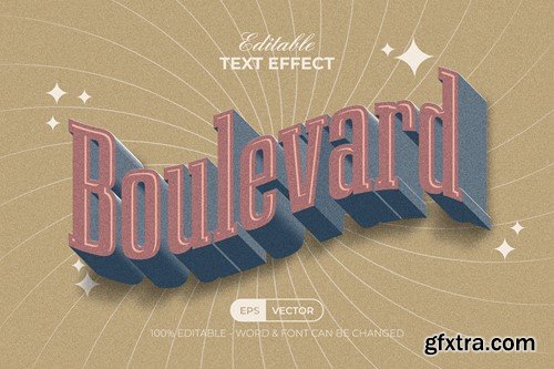 Vintage Text Effect Wave Style W2NUB4D