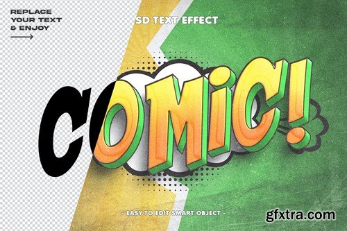 Comic Book Style 3D Text Effect HWLMKFV