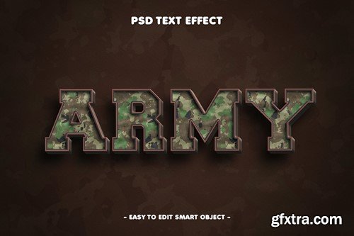 Army Stylized PSD 3D Text Effect SHLVQZ6