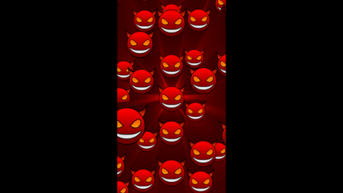 Videohive - Vertical video movinig devil emoji halloween loop animation background - 48070218 - 48070218