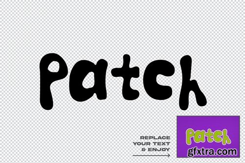 Patch Adhesive Glossy Sticker Text Effect 5V433S8