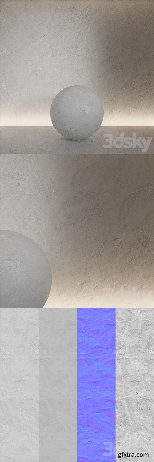 Decorative plaster. Decorative plaster seamless material 3