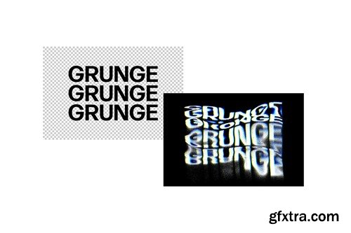 Grunge Displacement Text Effect YSXRWES