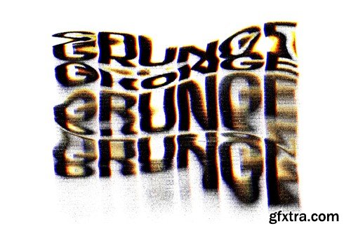 Grunge Displacement Text Effect YSXRWES