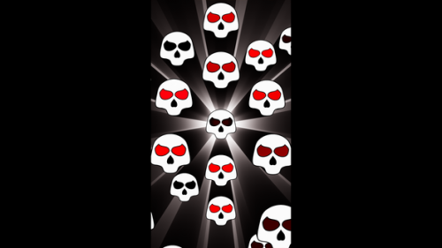 Videohive - Vertical video moving cartoon skulls animation halloween background - 48070224 - 48070224