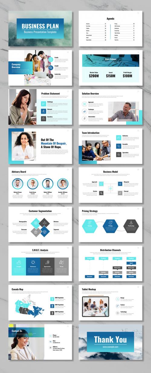 Modern Business Plan Presentation Design 646786828