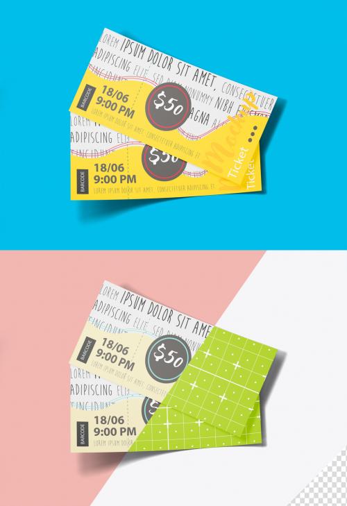 Set Tickets for Events Mockup 645960381