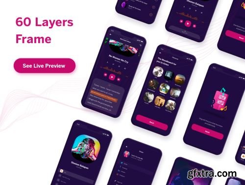 Lagunya - Music Apps Mobile Ui Kit Ui8.net