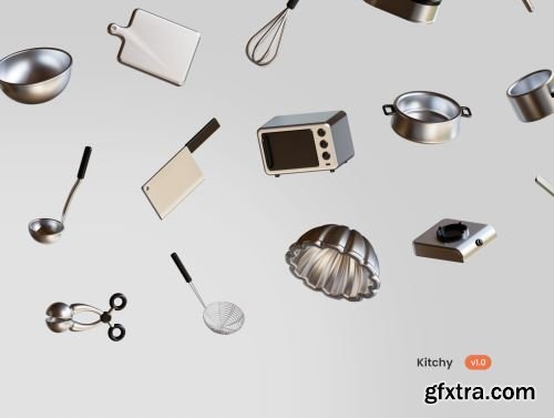 Kitchy - 3D Cooking ware Icons Ui8.net