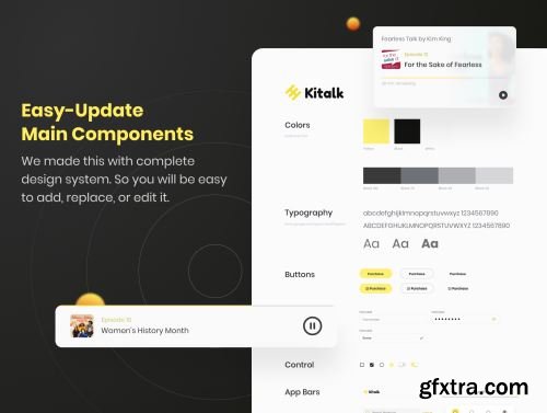 Kitalk - Podcast App UI Kit Ui8.net