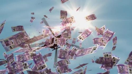 Videohive - Jamaica Dollar JMD 500 banknotes helicopter money dropping - 48079104 - 48079104