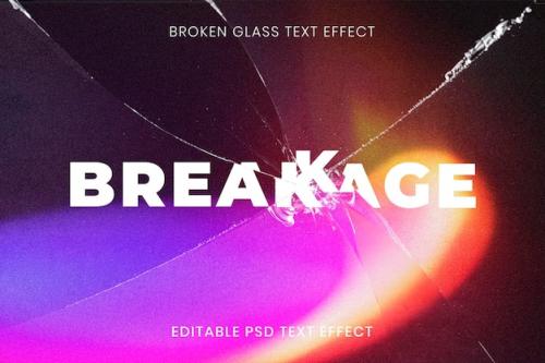 Premium PSD | Broken glass photo effect psd Premium PSD