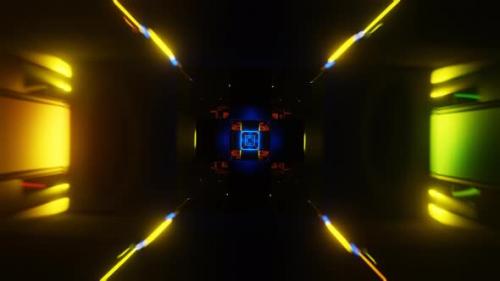 Videohive - Dynamic VJ Loop with Neon Disco Strobe Light Pulsations - 48091796 - 48091796