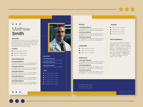 Geometric Professional Resume 646579181