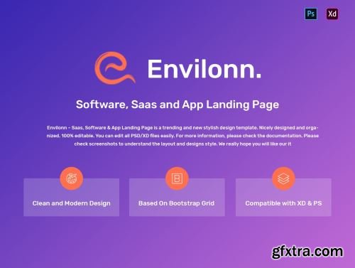 Envilonn – Saas, Software & App Landing Page Ui8.net