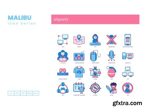 55 Esports Icons | Malibu Series Ui8.net