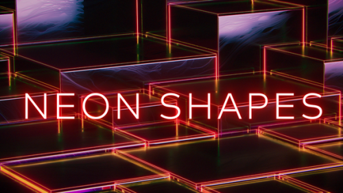 Videohive - Abstract Neon Shapes Background - 48093550 - 48093550