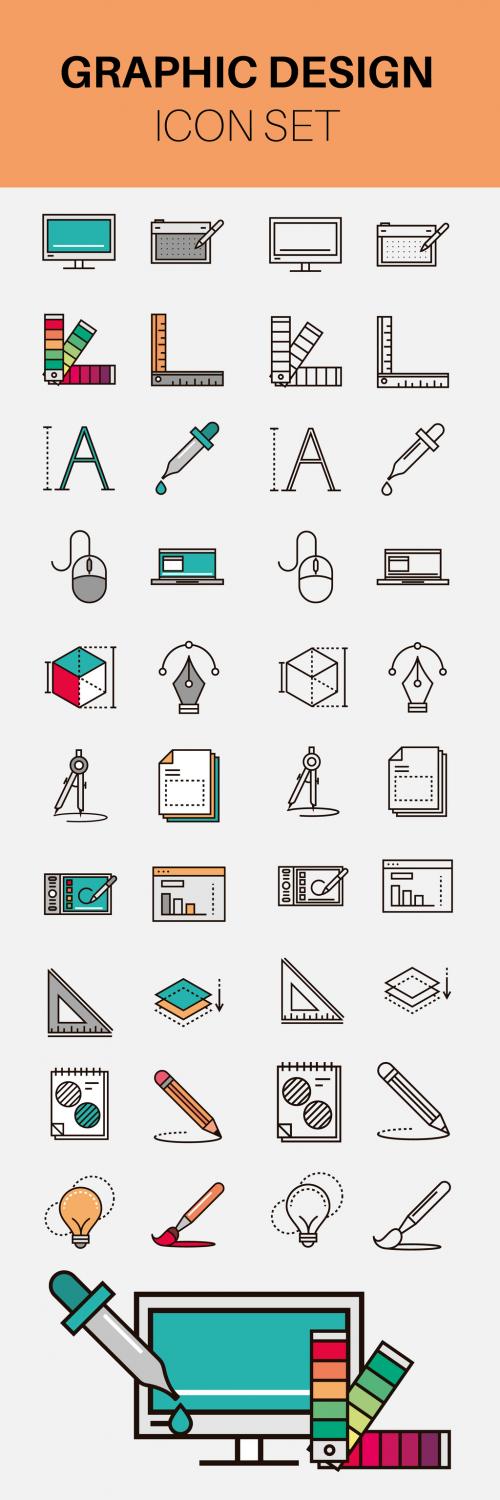 Graphic Design Icon Set 646579114