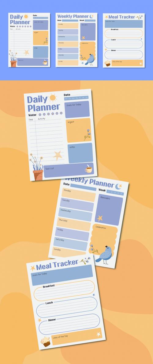 Soft Cute Daily and Weekly Planner 646579113