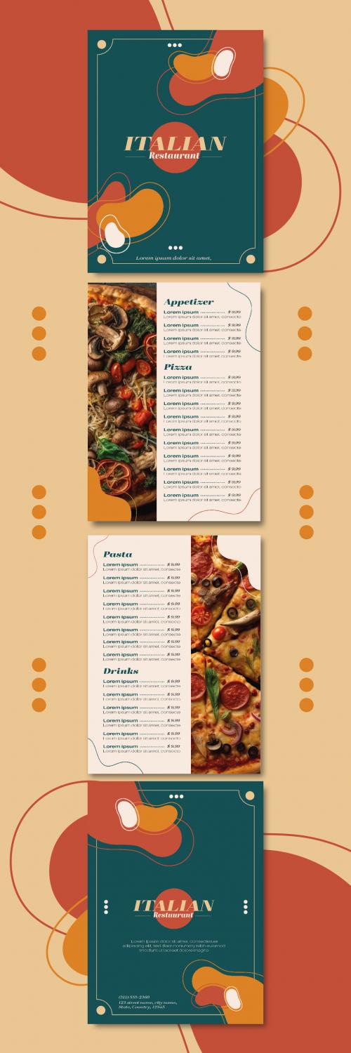 Organic Shapes Restaurant Menu Template 646565947