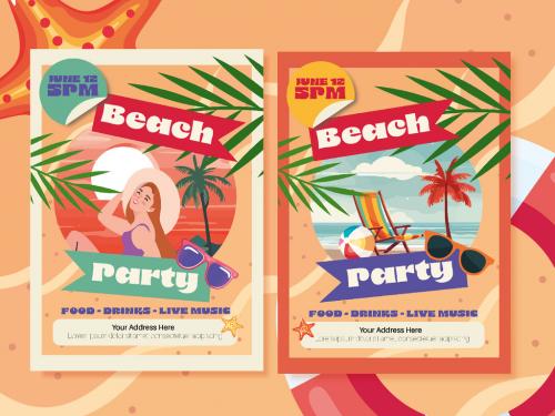 Colorful Beach Party Event Invitation 646565944