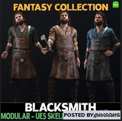 Modular Blacksmith - Male Humans - Fantasy Collection v5.1