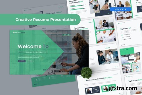 Creative Resume Keynote Template ZDTK84D