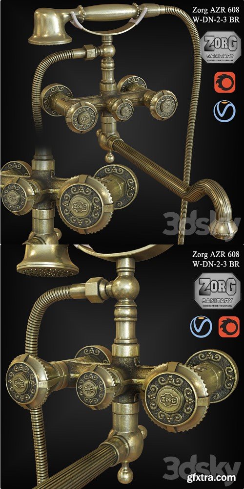 Faucet Zorg AZR 608 W-DN-2-3 BR