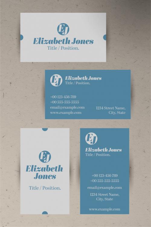 Minimalist Duotone Business Card 646565893