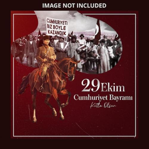 Premium PSD | Psd 29 ekim cumhuriyet bayrami victory day turkish republic day turkey Premium PSD