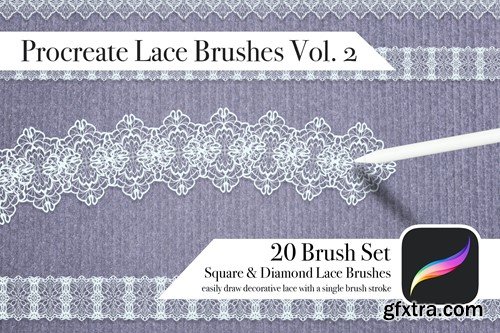 Procreate Lace Brush Set Vol 2 VCY6QFF