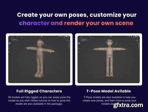 Ikigai - 3D Character Pack Ui8.net