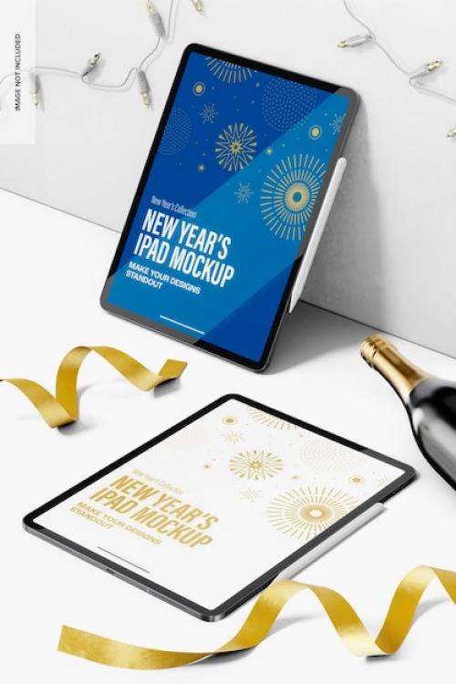 Premium PSD | New years ipad mockup Premium PSD