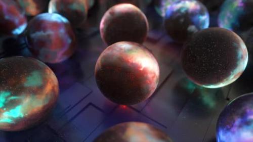 Videohive - Abstract Space Concept Universe is Inside a Ball Many Space Objects in the Shape of a Ball - 48099458 - 48099458